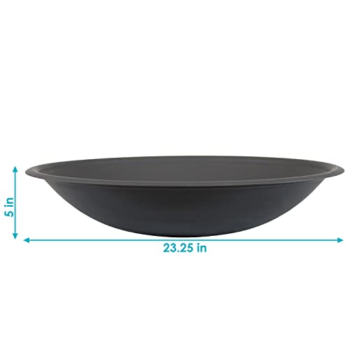 Sunnydaze Outdoor Replacement Fire Bowl for DIY or Existing Fire Pits - Steel with High-Temperature Paint Finish - Round Wood-Burning Pit - 23-Inch