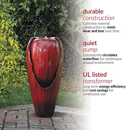 Alpine Corporation 33" Tall Water Jar Fountain