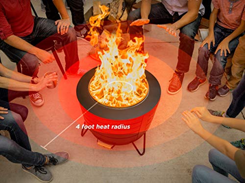 TIKI Brand 25 Inch Stainless Steel Low Smoke Fire Pit