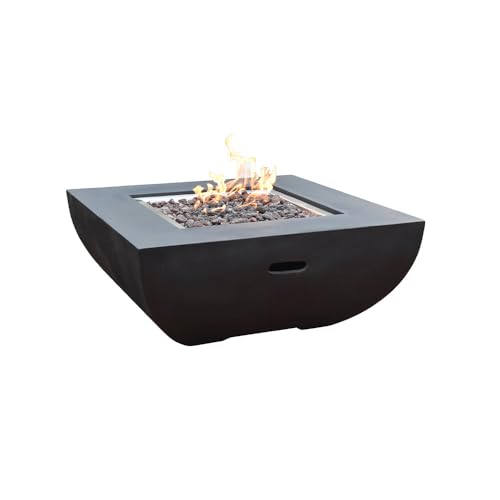 Modeno Aurora Natural Gas Fire Pit Table Cast Concrete 34 x 34-in