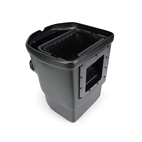 Aquascape Signature Series 1000 Pond Skimmer, Large-Capacity Surface Debris Removal with Rigid Basket and Filter Mat, Adjustable Weir, Includes Faux Rock Lid, for Ponds Up to 1,000 sq. ft.,43022
