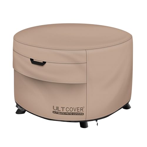 ULTCOVER Waterproof Round Patio Fire Pit Table Cover 36 inch