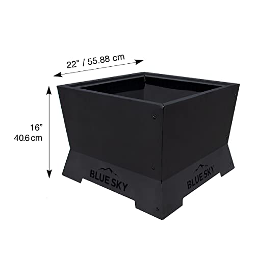 Square Steel Peak Smokeless Patio Fire Pit