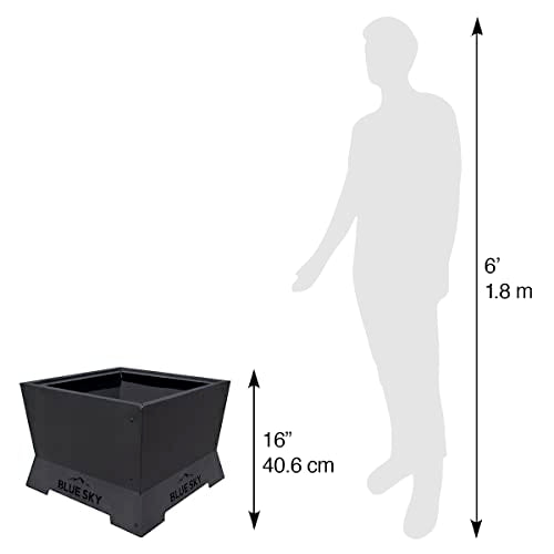 Square Steel Peak Smokeless Patio Fire Pit