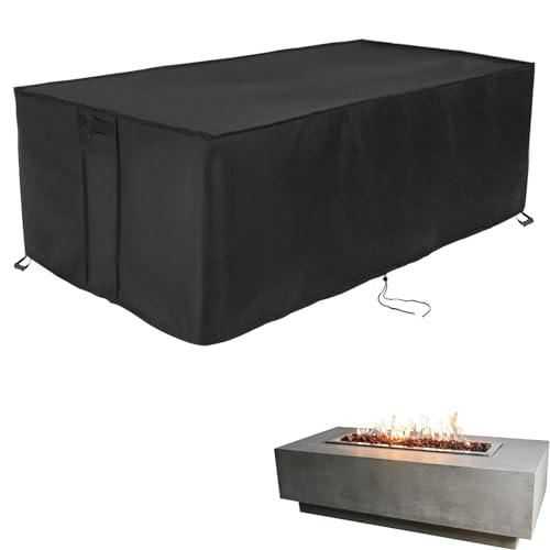 Youlvy Rectangular Fire Pit Cover for Firepit Table, 60 x 28 x 17 Inch
