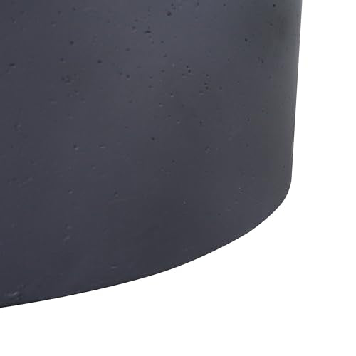 Christopher Knight Home Aidan Outdoor Patio Modern 31" Round Light Weight Concrete Gas Burning Fire Pit, Dark Gray