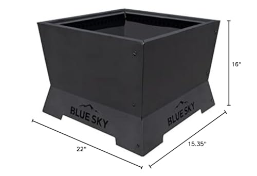 Square Steel Peak Smokeless Patio Fire Pit