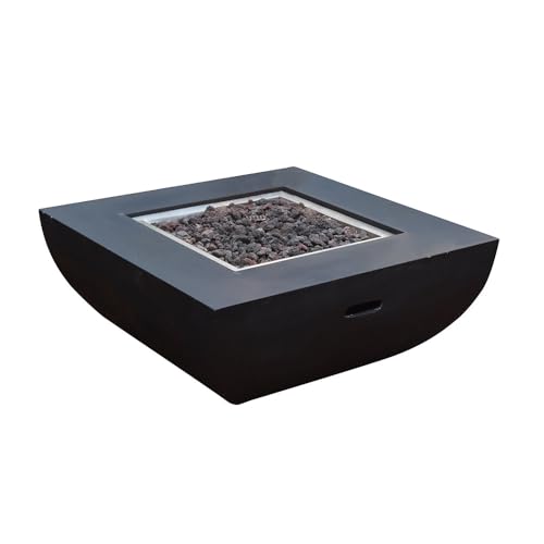 Modeno Aurora Natural Gas Fire Pit Table Cast Concrete 34 x 34-in