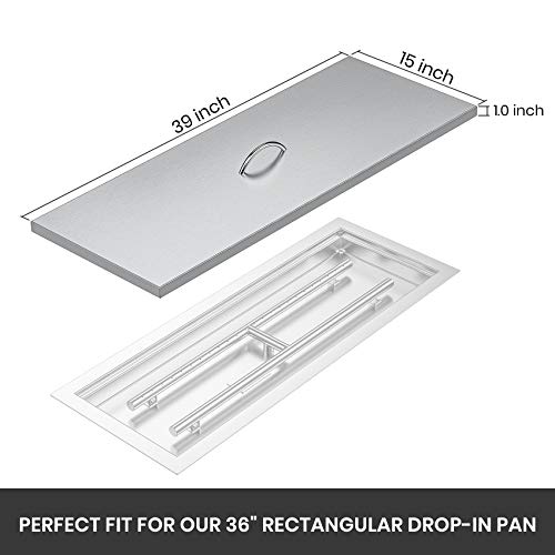 Stanbroil Fire Pit Burner Pan Cover 39" x 15"