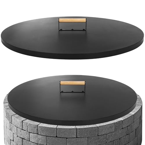 G GOOD GAIN Firepit Lid Round 30 Inch,Rust Resistant Fire Pit Lid Cover