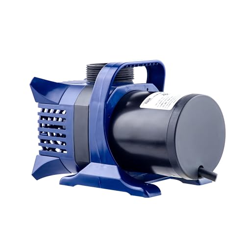 Alpine Corporation PAL5200 | 5200 GPH Submersible Water Pump with 33-ft Cord — Quiet 426W Motor, 25-ft Lift — Multi-Angle Flow for Ponds, Waterfalls & Fountains — Durable & Efficient (Blue)
