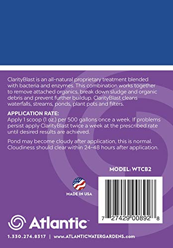 Atlantic Water Gardens WTCB2 ClarityBlast Combination Pond Cleaner, 2 lb.