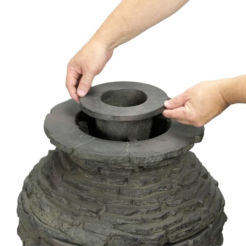Aquascape 78221 Fire Fountain Stacked Slate Urn Add-On Kit