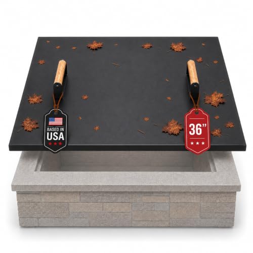 FEBTECH - 36" Square Fire Pit Snuffer Lid - Steel Lid for 34" FirePit