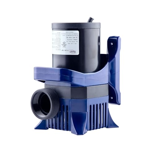 Alpine Corporation PAL5200 | 5200 GPH Submersible Water Pump with 33-ft Cord — Quiet 426W Motor, 25-ft Lift — Multi-Angle Flow for Ponds, Waterfalls & Fountains — Durable & Efficient (Blue)