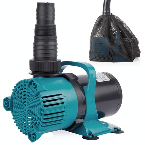 Alpine Corporation 5600 GPH Vortex Submersible Water Pump with 20 Ft Cord