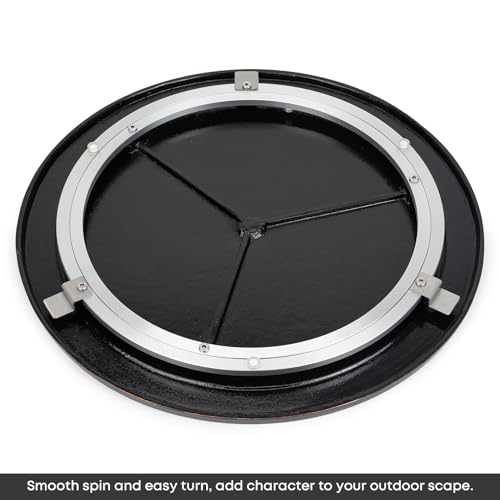 Stanbroil Cast Aluminum Fire Pit Lid for Outside Fire Pit Table Lazy Susan
