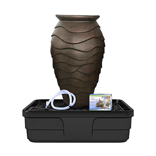 Aquascape Scalloped Urn Landscape Fountain Kit with Aquabasin and Ultra Pump, Medium | 78270