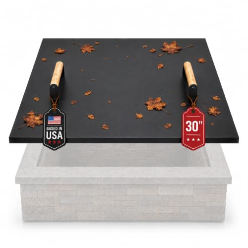 FEBTECH - 30" Square Fire Pit Snuffer Lid - Steel Lid for 28" FirePit