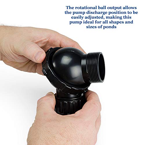 Aquascape AquaForce PRO 4000 to 8000 Solids Handling Pond Pump, Adjustable Flow Waterfall, Skimmer and Vault Pump with Smart Control Receiver, 91104