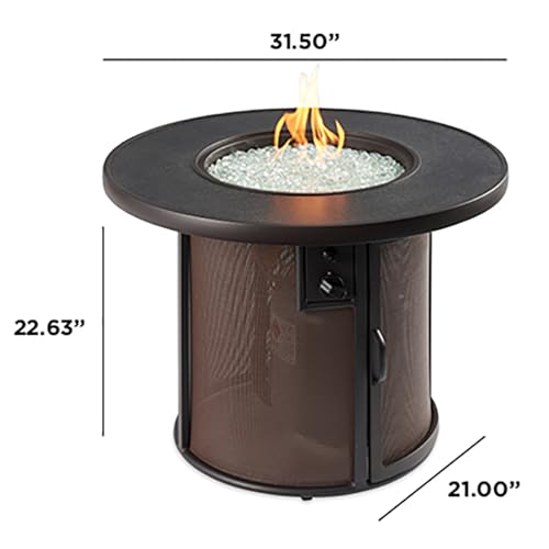 Outdoor GreatRoom Co Propane Fire Pit Table - Stonefire 31" Gas Fire Pit