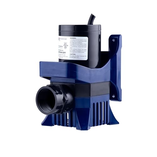 Alpine Corporation PAL3100 | 3100 GPH Submersible Water Pump with 33-ft Cord — Quiet 276W Motor, 21.5-ft Lift — Multi-Angle Flow for Ponds, Waterfalls & Fountains — Durable & Efficient