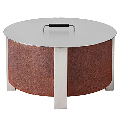 Breeo X Series Lid 24 - Stainless Steel Fire Pit Cover & Firepit Lid