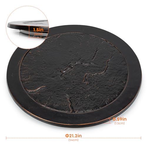 Stanbroil Cast Aluminum Fire Pit Lid for Outside Fire Pit Table Lazy Susan