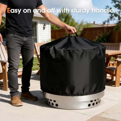 Rilime Propane Fire Pit Cover 30" D x 25" H fit for BALI OUTDOORS