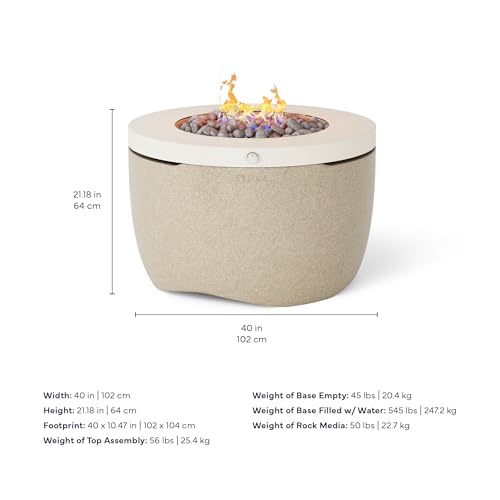 Ledge Lounger Halo Propane Fire Pit, Smokeless Fire Pit Table