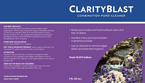 Atlantic Water Gardens WTCB2 ClarityBlast Combination Pond Cleaner, 2 lb.
