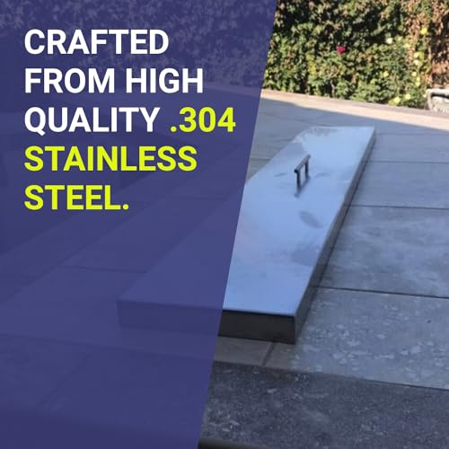 American Fireglass Square Burner Pan Cover | Stainless Steel Lid for Outdoor Fire Pit or Table | for Natural Gas or Propane Fires | 15" x 15" x 1.5"