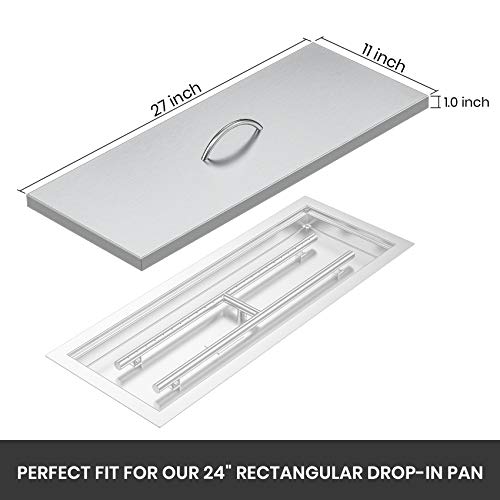 Stanbroil Fire Pit Burner Pan Cover 27" x 11"
