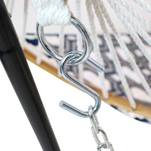 Sunnydaze Universal 2-Person Hammock Stand - 550-Pound Capacity - Heavy-Duty Steel Outdoor Hammock Stand - Fits 9 to 14 Foot Hammocks - Black