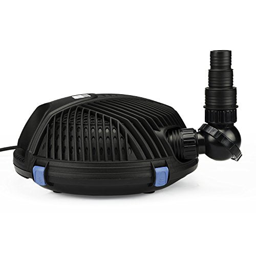 Aquascape AquaForce PRO 4000 to 8000 Solids Handling Pond Pump, Adjustable Flow Waterfall, Skimmer and Vault Pump with Smart Control Receiver, 91104