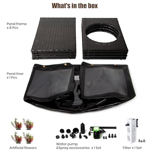 120 Gallon No Dig Outdoor Fish Pond Kit