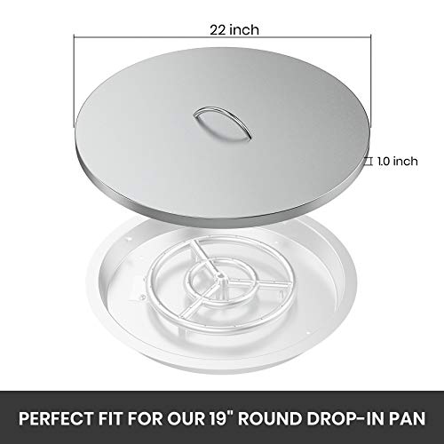 Stanbroil 22" Stainless Steel Round Fire Pit Cover