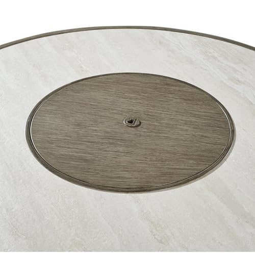 Signature Design by Ashley Outdoor Propane Gas Fire Pit Table, 48 in Round