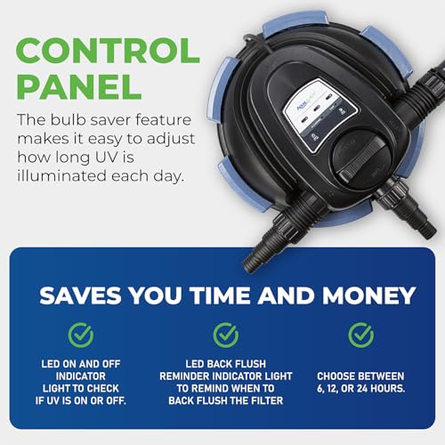 Aquascape 95054 UltraKlean 3500 Biological Pressure Filter with 28 Watt UV Clarifier Sterilizer, 5,200 GPH,Black