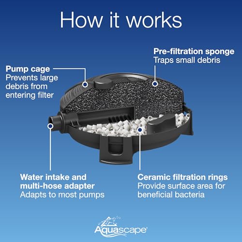 Aquascape 95110 Submersible Pond Water Filter | Mechanical and Biological Filtration