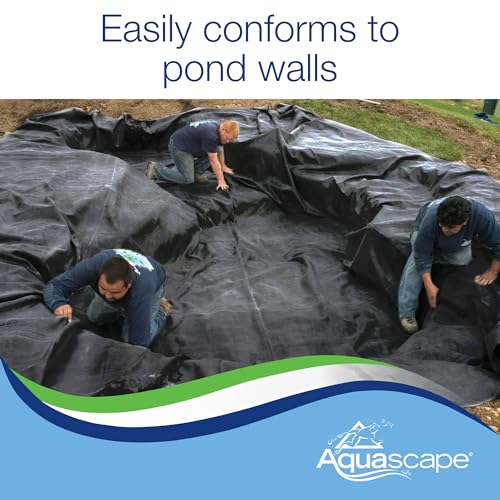 Aquascape PRO Grade 45 MIL EPDM Fish-Safe Pond Liner, 10 x 25 feet, 250 sq ft, Black