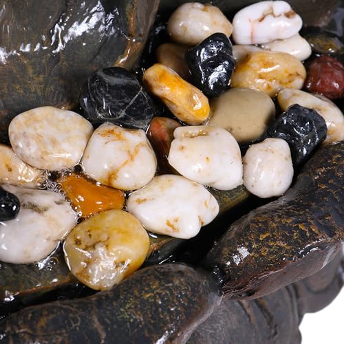 Alpine Corporation GEM122 Outdoor Floor Meditating Soothing Buddha Statue Waterfall Fountain for Garden, 33", Bronze