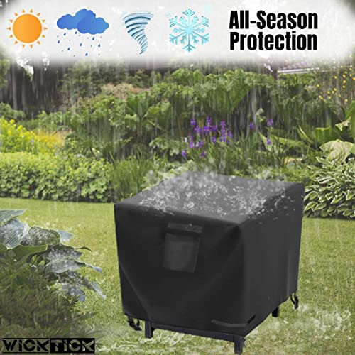 Square Fire Pit Table Cover 32 x 32 x 25 inch, Waterproof, Heavy Duty