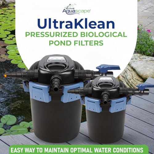 Aquascape 95054 UltraKlean 3500 Biological Pressure Filter with 28 Watt UV Clarifier Sterilizer, 5,200 GPH,Black