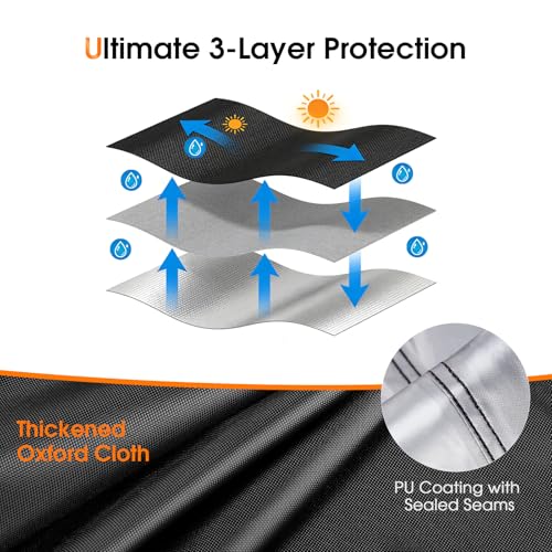 Rilime Propane Fire Pit Cover 30" D x 25" H fit for BALI OUTDOORS