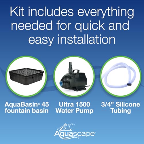 Aquascape Stacked Slate Sphere Water Fountain and Installation Kit for Yard, Landscape, and Garden, Medium, 78290