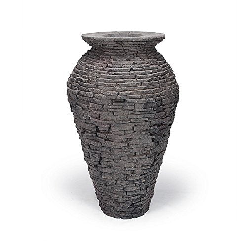 Aquascape Medium Stacked Slate Urn Water Fountain Kit for Landscape and Garden | 58090
