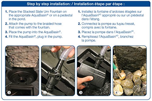 Aquascape Medium Stacked Slate Urn Water Fountain Kit for Landscape and Garden | 58090