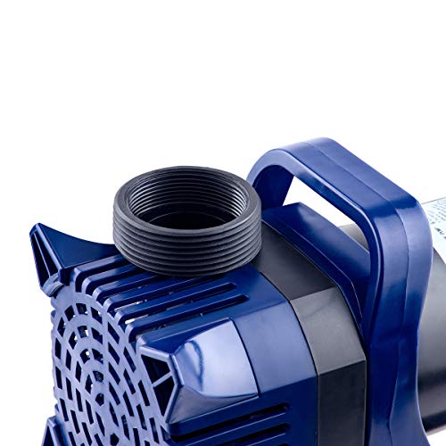 Alpine Corporation PAL5200 | 5200 GPH Submersible Water Pump with 33-ft Cord — Quiet 426W Motor, 25-ft Lift — Multi-Angle Flow for Ponds, Waterfalls & Fountains — Durable & Efficient (Blue)