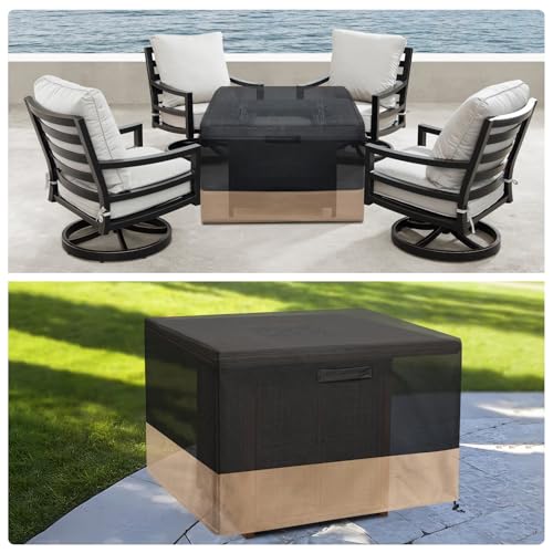 Stanbroil 42 Inch Square Fire Pit Cover, Waterproof Outdoor Patio Cover
